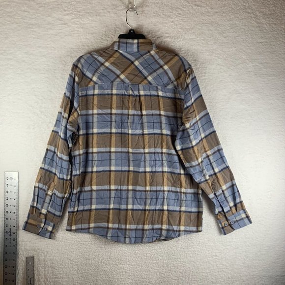 Alpine Design Shirt Men Medium Blue Plaid Cotton Flannel NWT Button-Up 8243 - Picture 2 of 8